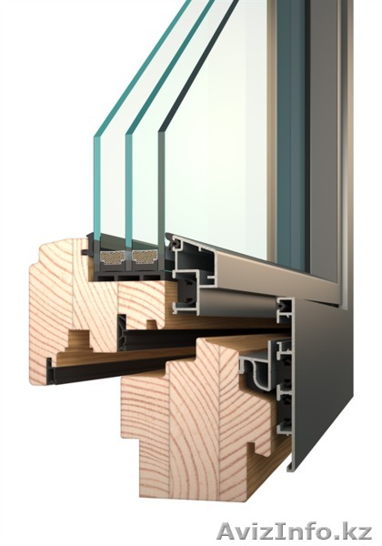 Дерево-алюминиевые окна из сосны Wooder Астана - Изображение #1, Объявление #1586710